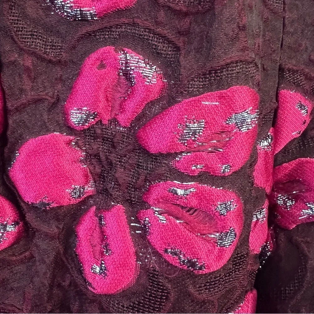 ULLA JOHNSON dress in maroon red jacquard floral size 4 - Picture 14 of 15